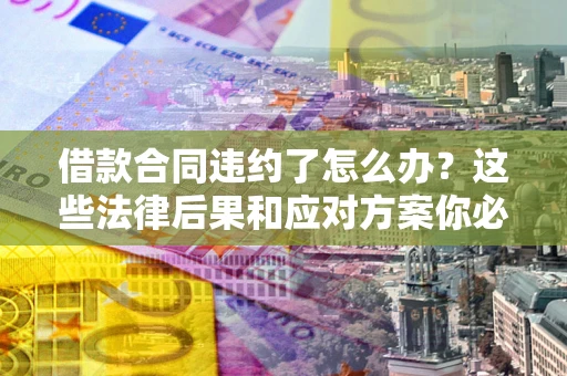 济南借款合同违约了怎么办？这些法律后果和应对方案你必须知道