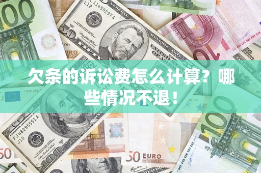 济南欠条的诉讼费怎么计算？哪些情况不退！