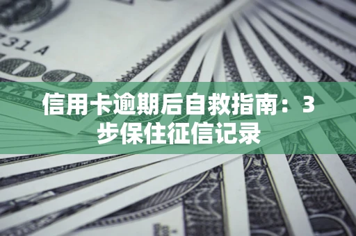 济南信用卡逾期后自救指南：3步保住征信记录