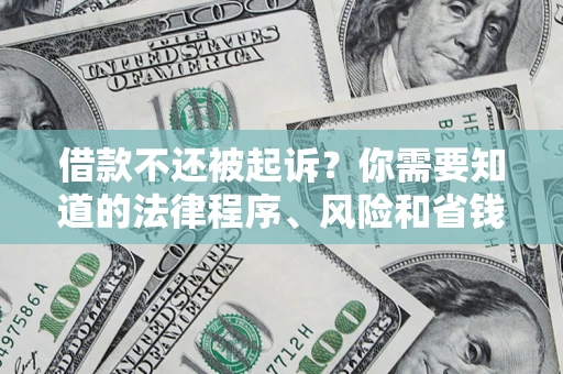 济南借款不还被起诉？你需要知道的法律程序、风险和省钱技巧
