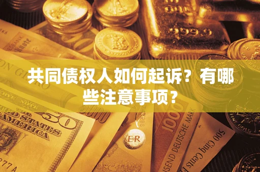济南共同债权人如何起诉？有哪些注意事项？